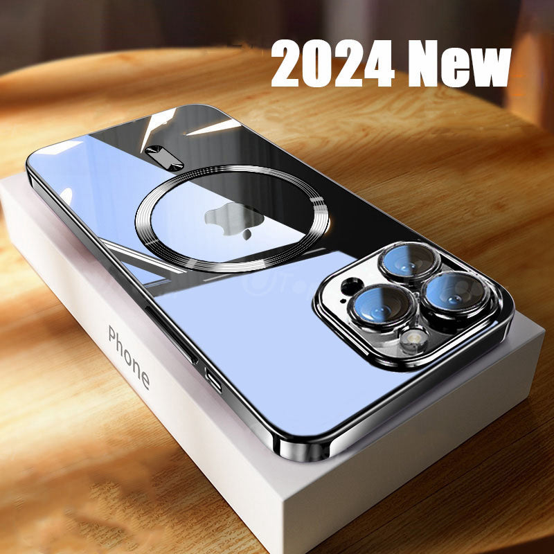 Luxury Ultra-Thin iPhone Case - MagSafe Compatible, Clear Transparent, Shockproof, Scratch-Resistant Hard PC Cover