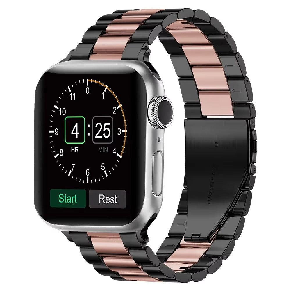 Luxury Stainless Steel Watch Band – Adjustable Metal Strap Bracelet with Secure Clasp for 40mm to 49mm Smartwatch, Durable