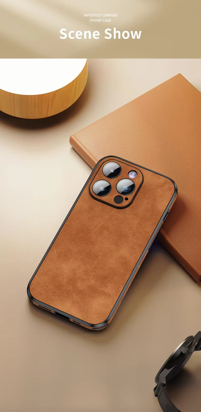 Shockproof Magnetic Leather Apple iPhone Case, MagSafe Compatible, Full Lens and Screen Protection, Slim Bumper Grip Cover