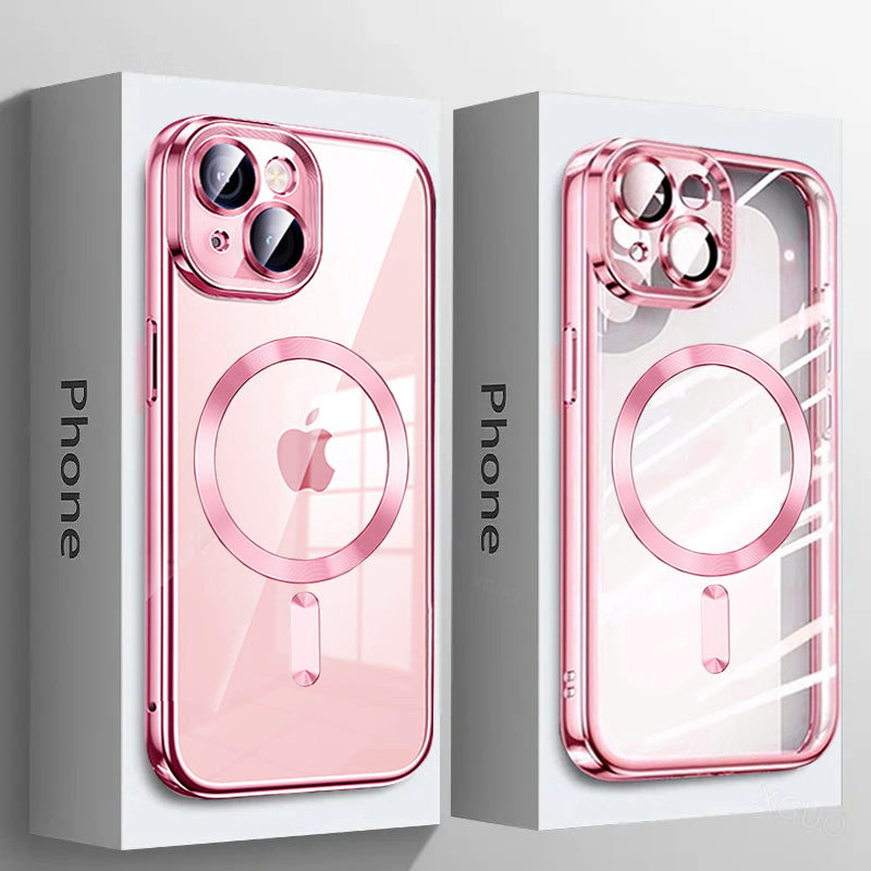 Luxury Ultra-Thin iPhone Case - MagSafe Compatible, Clear Transparent, Shockproof, Scratch-Resistant Hard PC Cover