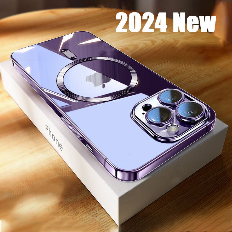 Luxury Ultra-Thin iPhone Case - MagSafe Compatible, Clear Transparent, Shockproof, Scratch-Resistant Hard PC Cover