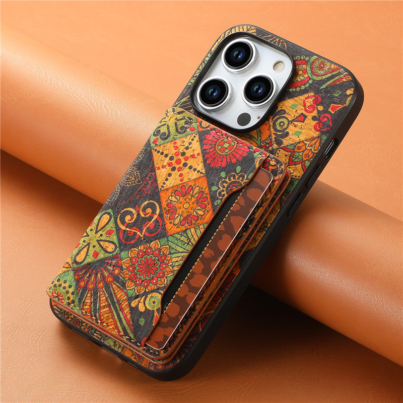 Luxury Flower Pattern Leather Magnetic Wallet Phone Case for iPhone – Card Holder, Stand Function, Protective Back Cover