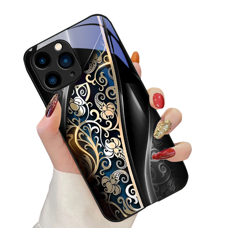 Premium Fate Gear Black Tempered Glass Phone Case iPhone Models, Durable, Stylish, Scratch-Resistant Design, Sleek Cover