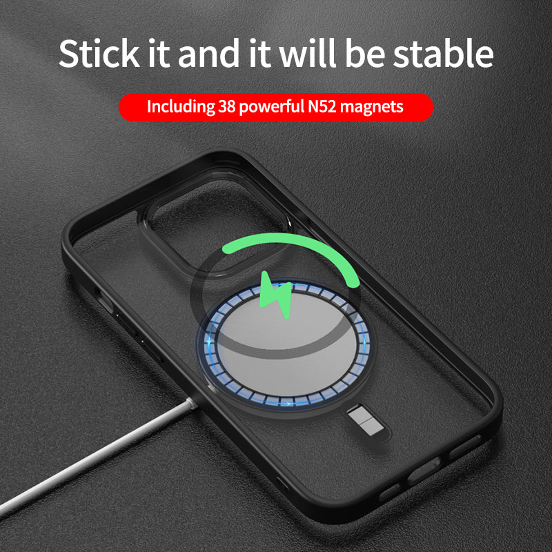 Luxury Clear MagSafe Phone Case - Magnetic Wireless Charging, Shockproof Slim Cover, Durable Transparent Design | Case for iPhone