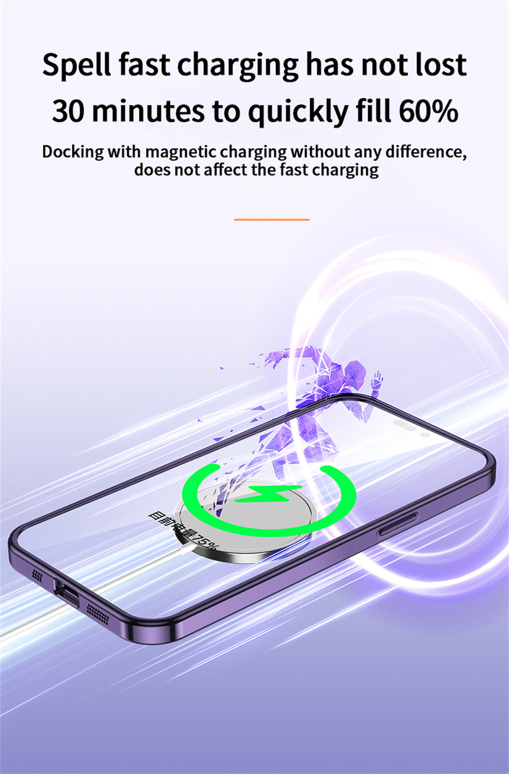 Luxury Magnetic Clear iPhone Case - Slim with Full Lens Protection, Wireless Charging Support, and Durable Plating Finish