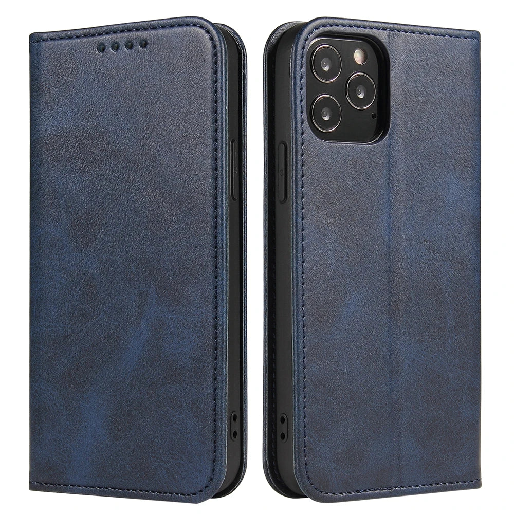 Luxury Magnetic Leather Flip Case – Premium Wallet Cover with Card Slots, Shockproof Protection, and Magnetic Closure for iPhone Models