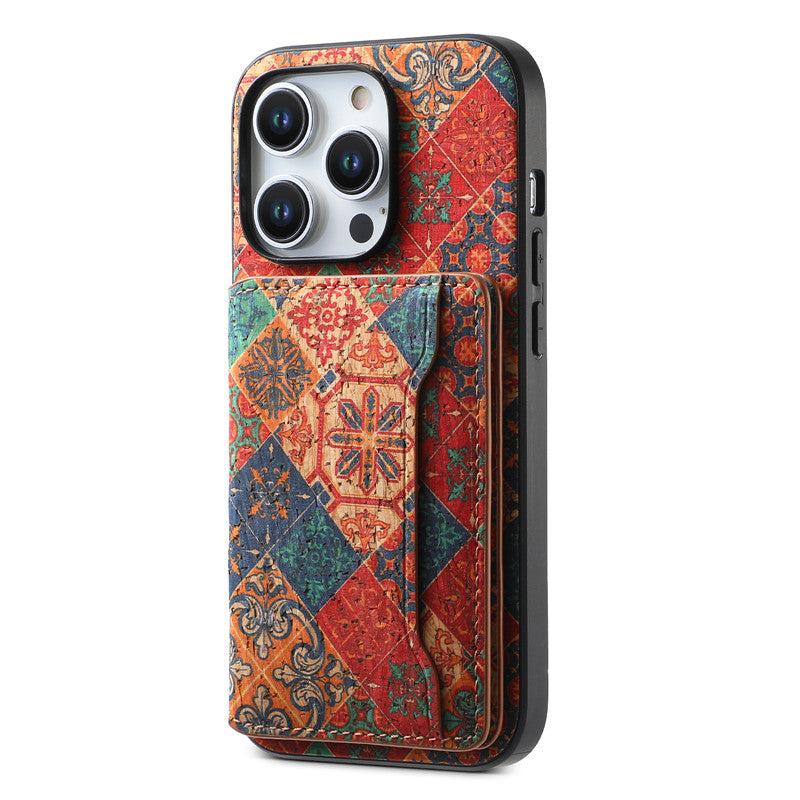 Luxury Flower Pattern Leather Magnetic Wallet Phone Case for iPhone – Card Holder, Stand Function, Protective Back Cover