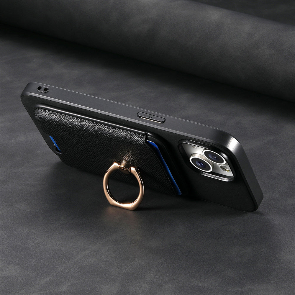 Luxury Detachable Magnetic Wallet Case – Card Holder, Ring Stand, and Shockproof Protection for Secure and Convenient Use