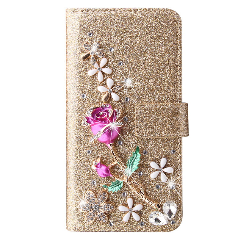 Luxury Flip Glitter Phone Case For iPhone 16 15 14 13 12 Mini 11 Pro XR X XS Max 8 Plus SE 2022 Bling Leather Book Wallet