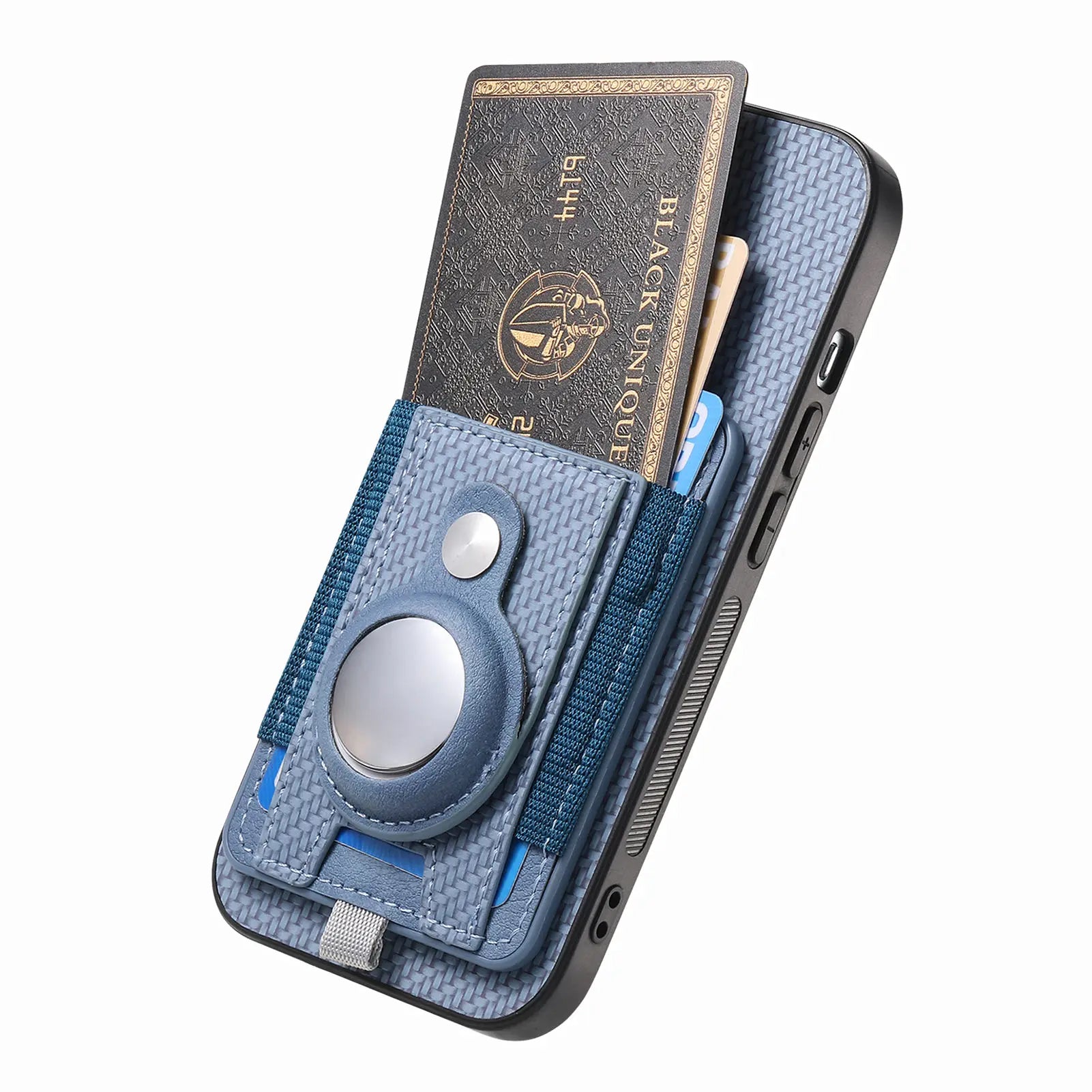 Luxury 2-in-1 Detachable Wallet Case for iPhone Magnetic Card Slot, Airtag Holder, Wireless Charging Stand Premium Protection