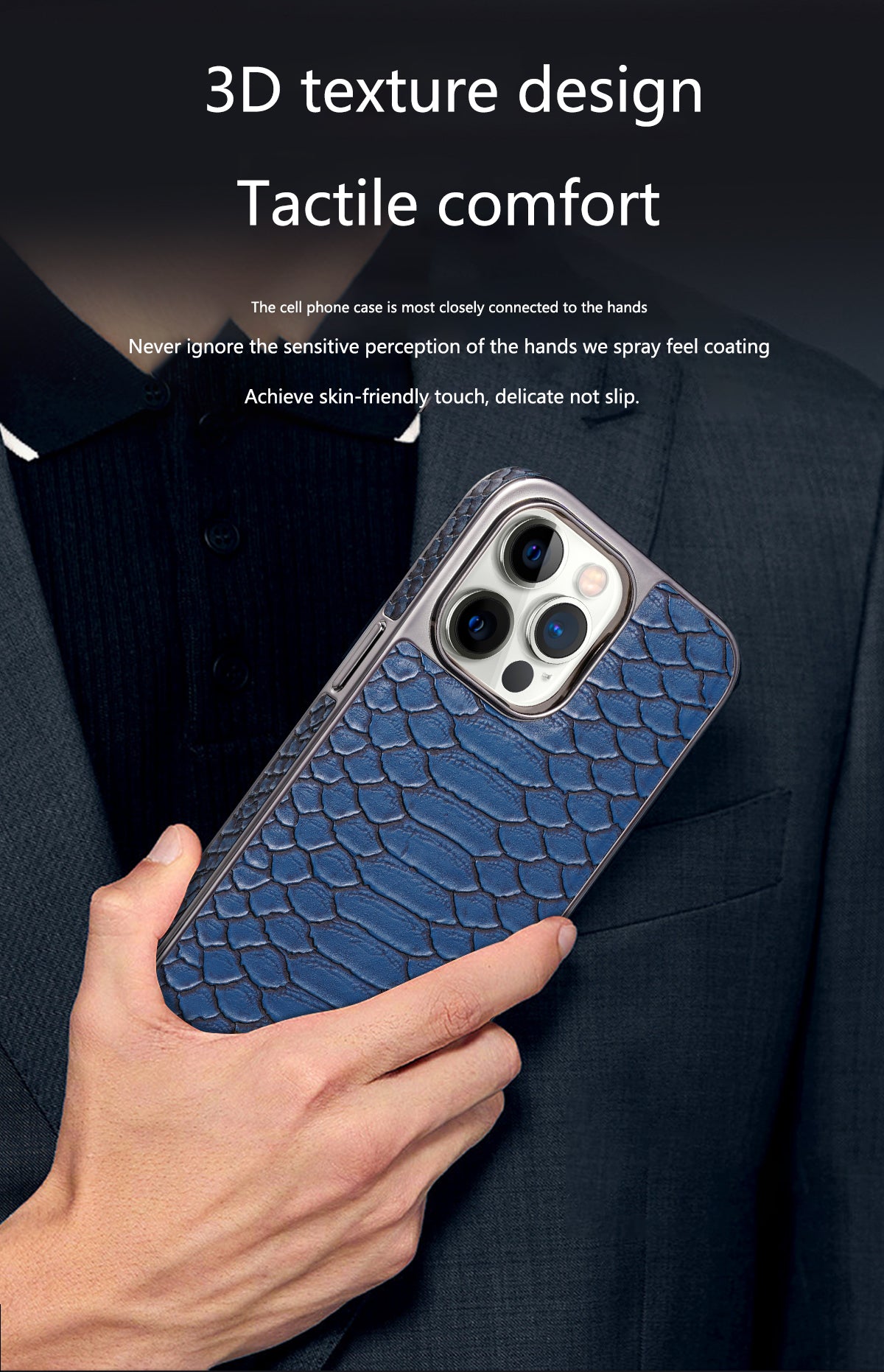 Luxury Leather Plating Shockproof Phone Case - Protective Snake Texture Durable Bumper Design for Enhanced Phone Protection