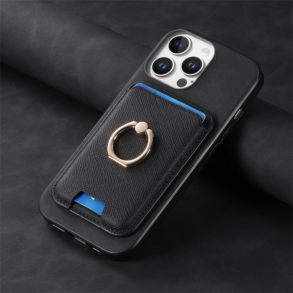 Luxury Detachable Magnetic Wallet Case – Card Holder, Ring Stand, and Shockproof Protection for Secure and Convenient Use