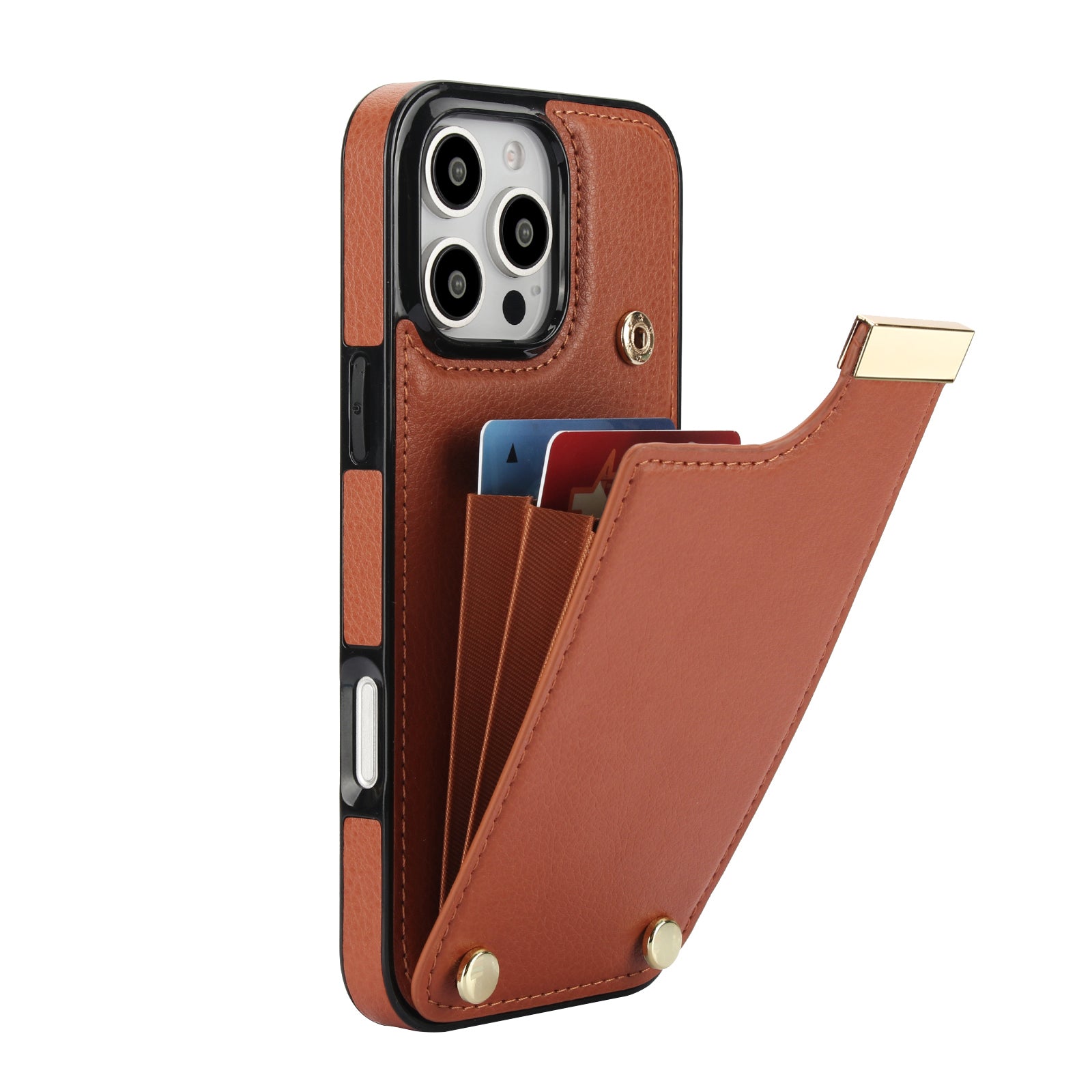 Shockproof Leather Wallet Case – Flip Cover with Card Holder, Secure Pocket, Durable Protection for iPhone Models