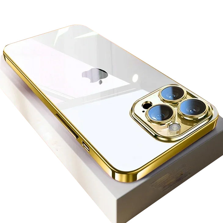 Luxury Clear Shockproof iPhone Case - Ultra-Thin, MagSafe Compatible, Camera Lens Protection, Transparent Hard PC Cover, 