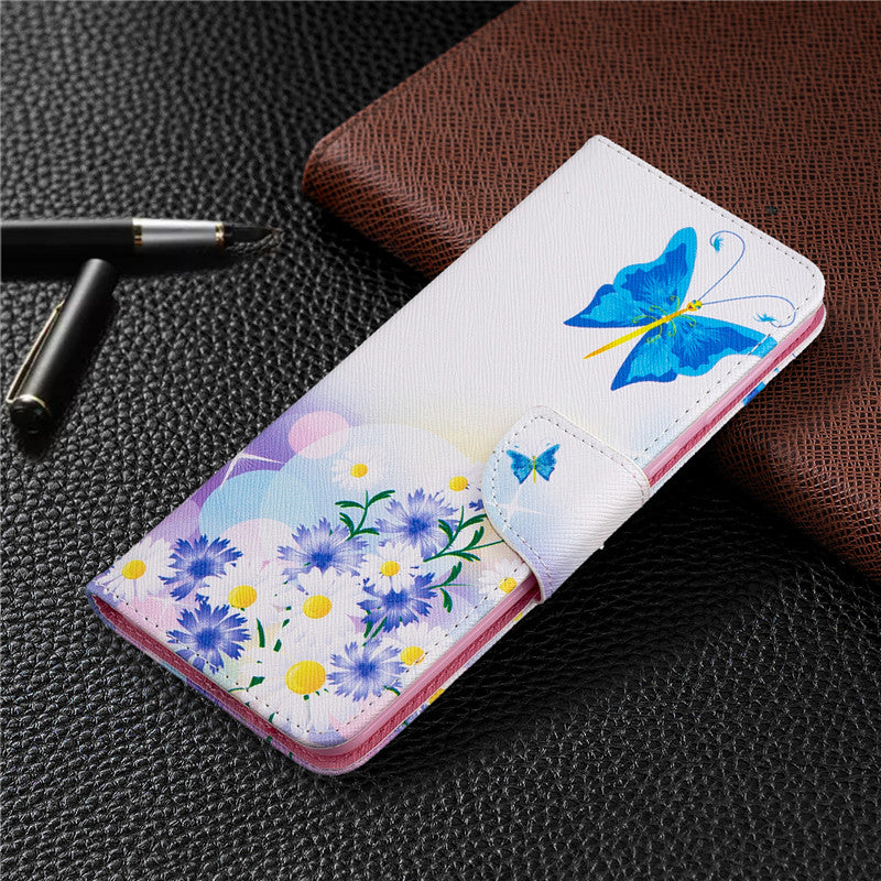 Premium Leather Flip Wallet Case - Magnetic Plum Blossom Phone Cover with Card Holder, Stand Function, and Secure Closure