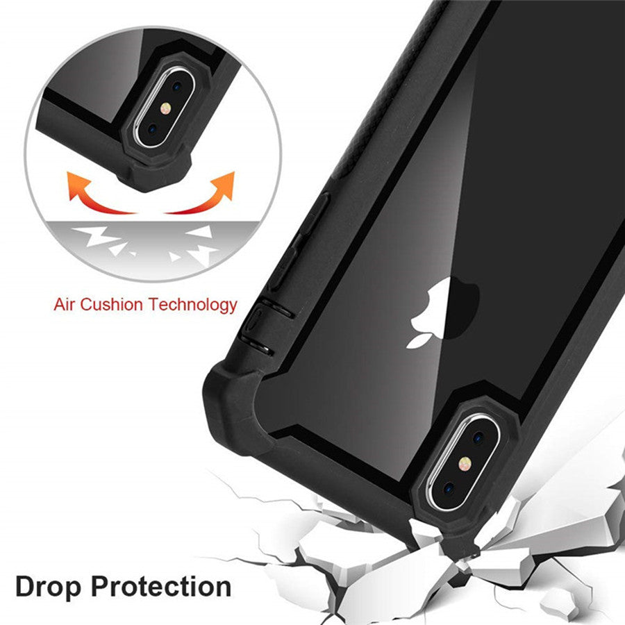 Transparent Hybrid Rugged Phone Case – Anti-Shock Doom Armor Cover for iPhone Models, Durable and Protective Design