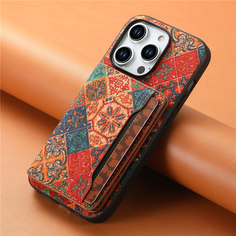 Luxury Flower Pattern Leather Magnetic Wallet Phone Case for iPhone – Card Holder, Stand Function, Protective Back Cover