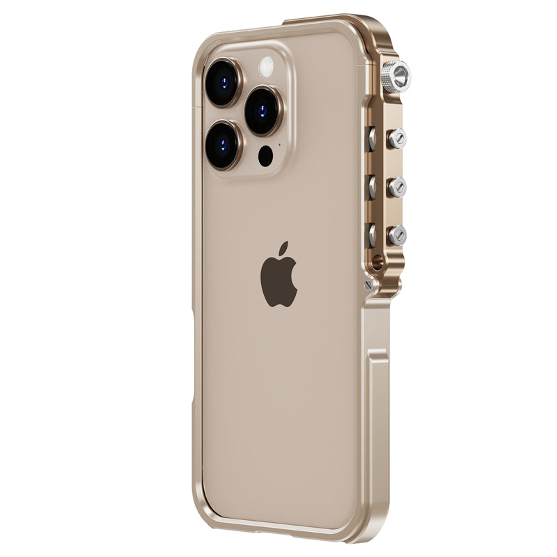 Luxury Aluminum Alloy Armor Frame Case – 360° Mechanical Metal Bumper Shockproof Cover for iPhone Models, Durable and Stylish Design