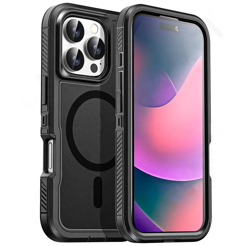 Heavy Duty Shockproof Case – Rugged Protective Cover with Kickstand, Anti-Scratch, Full-Body Protection for iPhone Models