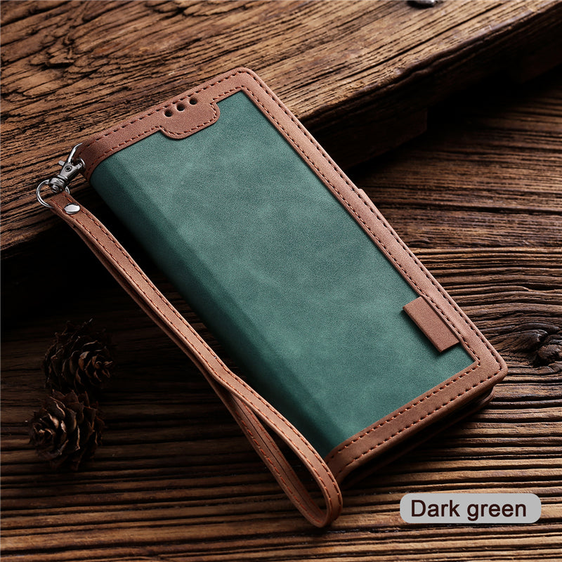 Luxury Leather Flip Case – Premium Wallet Cover, Magnetic Closure, Card Slots, Shockproof Protection, Elegant Design for iPhone