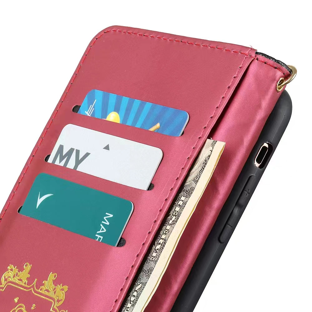 Luxury Wallet Flip Leather iPhone Case – Card Slot, Magnetic Closure, Stylish CC Cover, Shockproof Protection, and Premium Design for iPhone