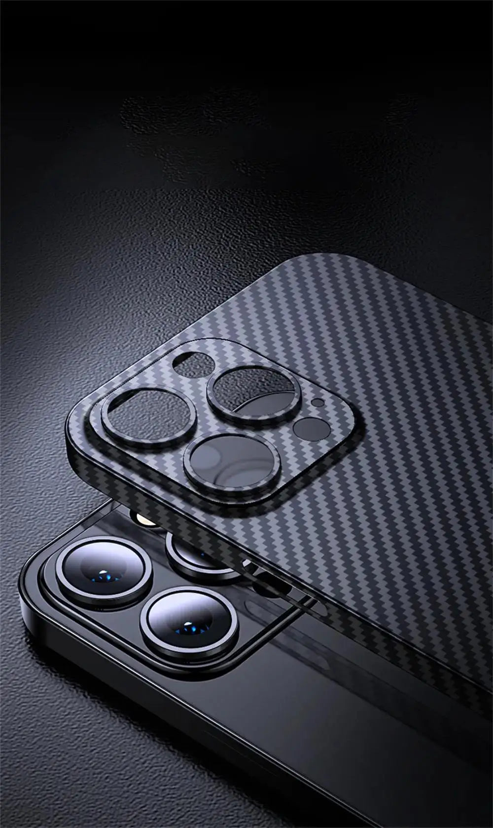 Luxury Ultra-Thin Carbon Fiber Matte Case – 0.2mm PP Back Cover for iPhone Models, Lightweight, Sleek, and Durable Protection