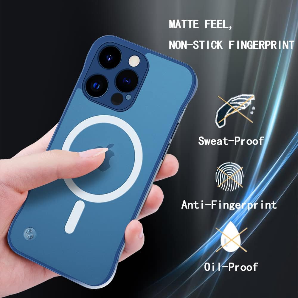 Premium Ultra Thin Magnetic Transparent iPhone Case Borderless r Water Resistant Protective Cover with MagSafe Compatibility