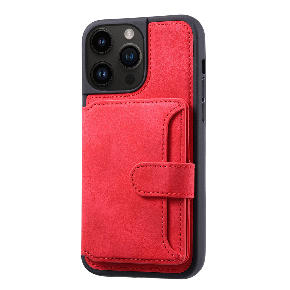 Fashion Leather iPhone Case – Shockproof, Back Protective Cover, Card Holder, Sleek Design, Durable & Stylish for iPhone