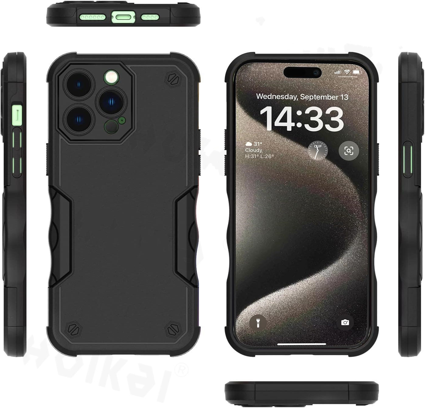 Shockproof Armor Case – Anti-Shock/Fall Protective Back Cover for iPhone Models, Durable and Rugged Design