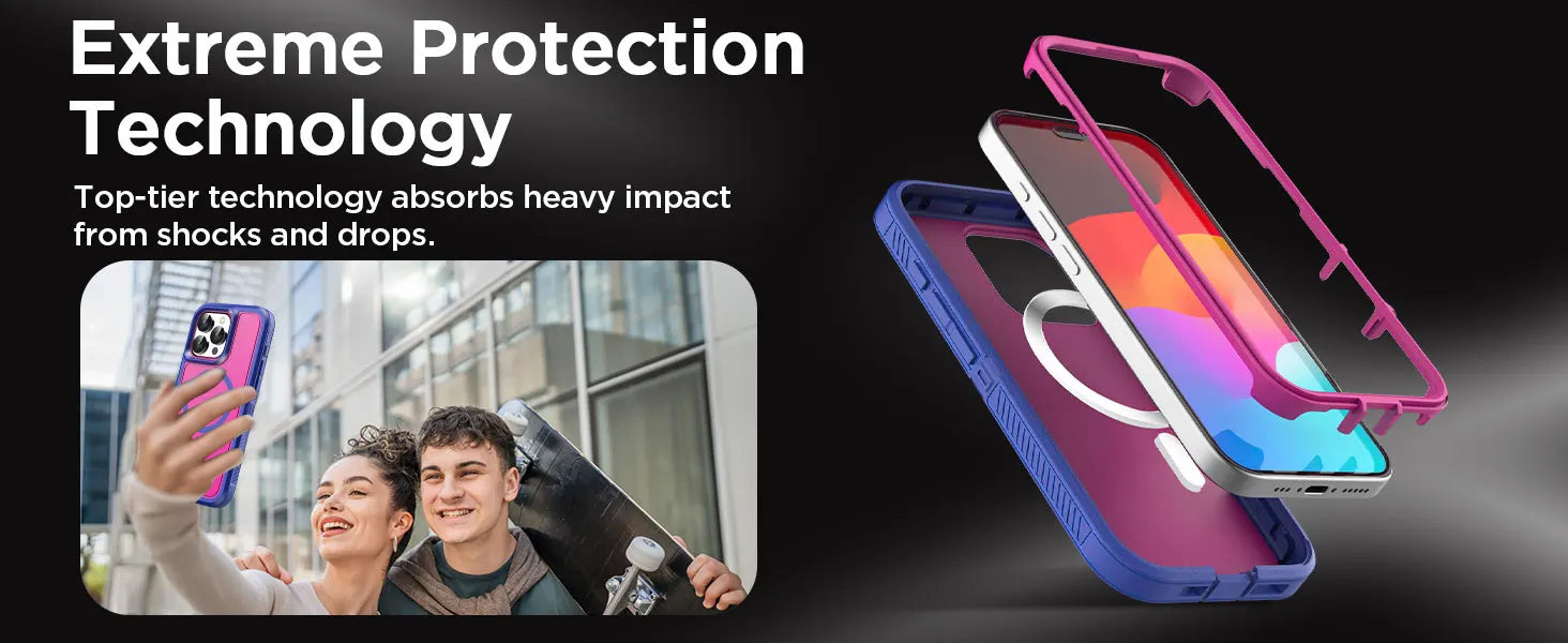 Heavy Duty Shockproof Case – Rugged Protective Cover with Kickstand, Anti-Scratch, Full-Body Protection for iPhone Models