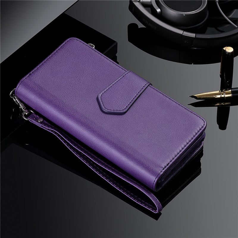 Luxury Magnetic Detachable Wallet Case – Premium Leather Flip Cover, Card Slots, Handbag Design, Stand Feature for iPhone