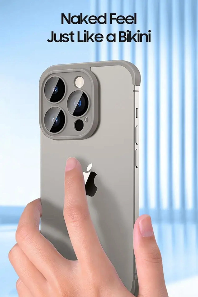 Metal Corner Pads iPhone Case – Aluminum Alloy Bumper with Camera Lens Protector Antifall Protection for iPhone Models