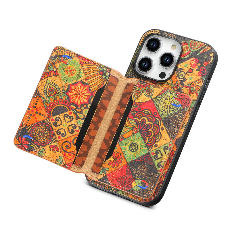 Luxury Flower Pattern Leather Magnetic Wallet Phone Case for iPhone – Card Holder, Stand Function, Protective Back Cover