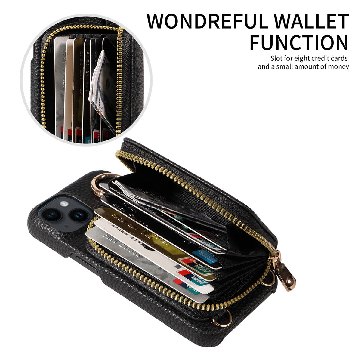 Premium High-Quality Magnetic Wallet iPhone Case – Detachable Design, Lashing Functionality, Stylish & Durable Protection | Case for iPhone