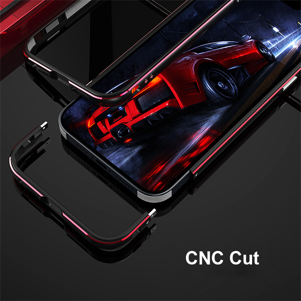 Aluminum Bumper & Metal Lens Frame Case  Shockproof Cover for iPhone Models, Durable and Stylish Protection with Sleek Design