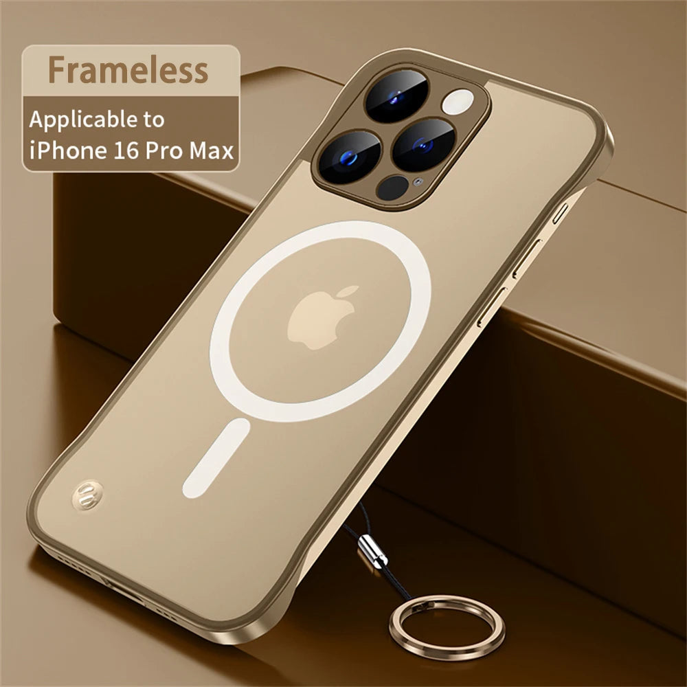 Premium Ultra Thin Magnetic Transparent iPhone Case Borderless r Water Resistant Protective Cover with MagSafe Compatibility