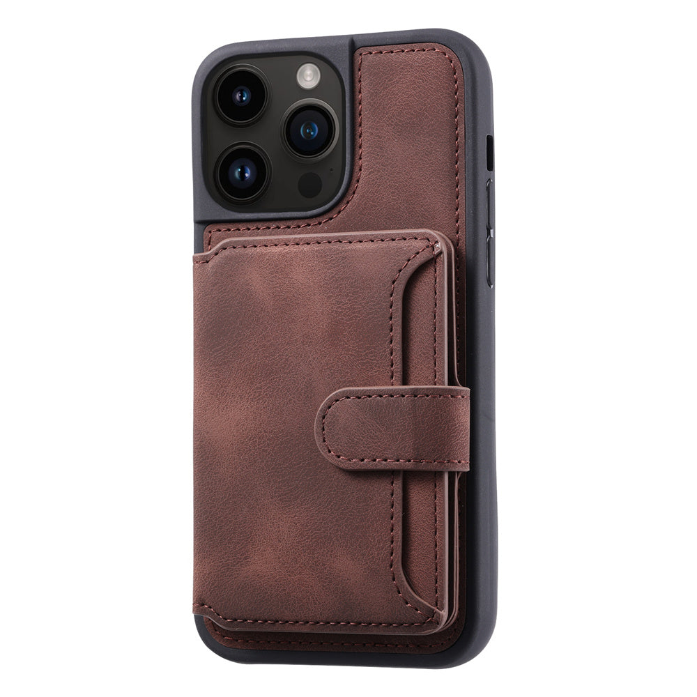 Fashion Leather iPhone Case – Shockproof, Back Protective Cover, Card Holder, Sleek Design, Durable & Stylish for iPhone