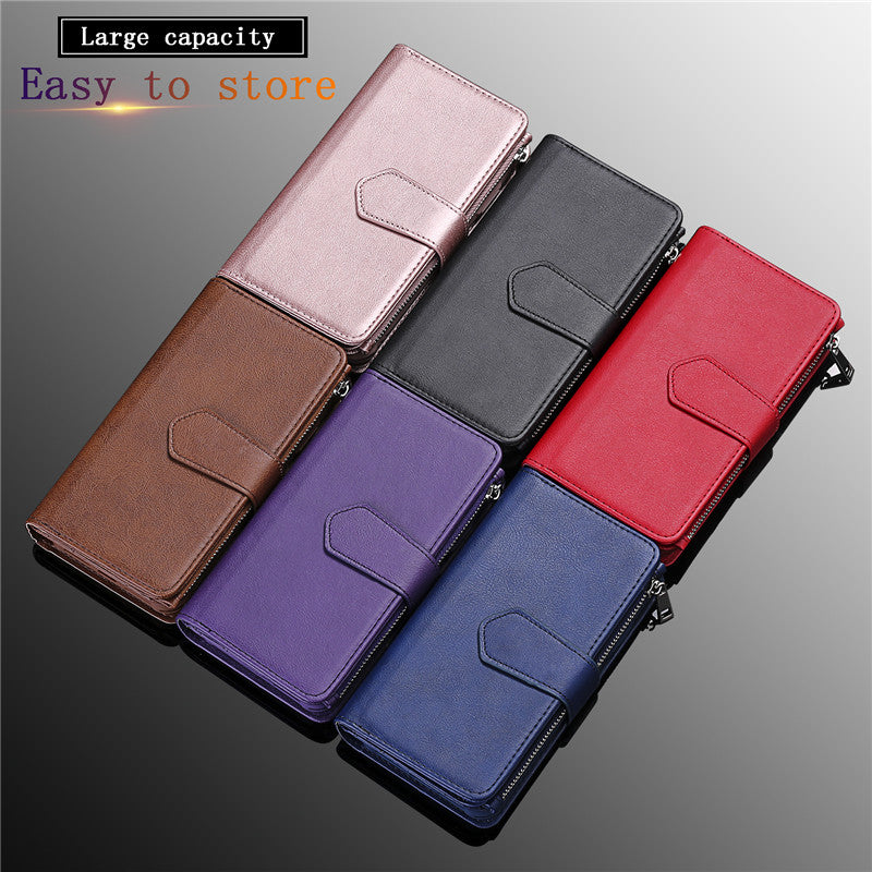 Luxury Magnetic Detachable Wallet Case – Premium Leather Flip Cover, Card Slots, Handbag Design, Stand Feature for iPhone