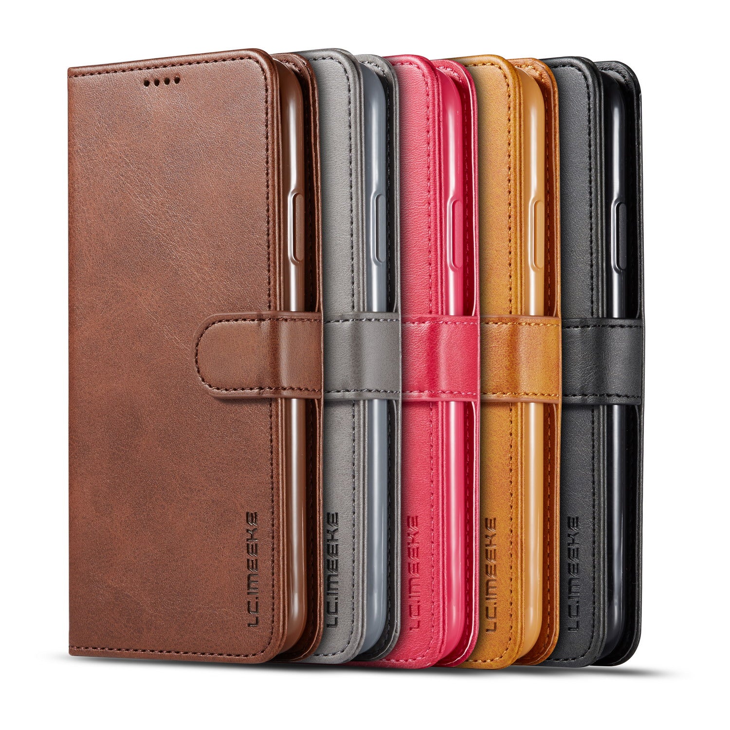 Luxury Leather Wallet Case – Flip Cover with Card Slot, Magnetic Closure, and Premium Protection for iPhone Models