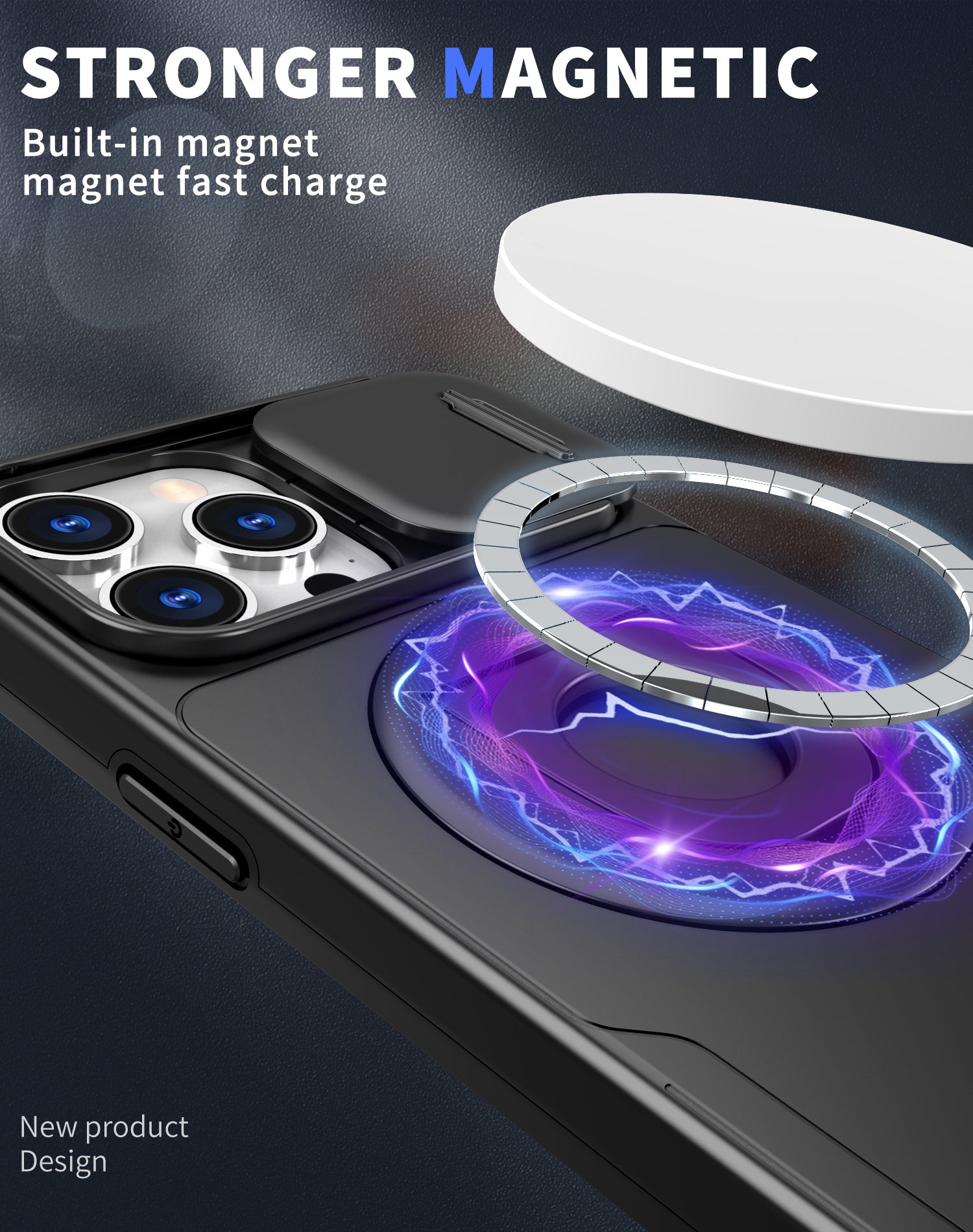 Magnetic Ring Stand Case – 360° Rotatable Shockproof Drop Protection Cover for iPhone Models