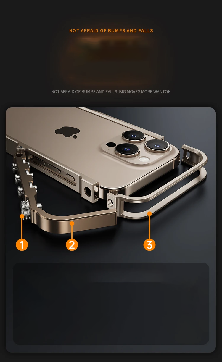 Luxury Aluminum Alloy Armor Frame Case – 360° Mechanical Metal Bumper Shockproof Cover for iPhone Models, Durable and Stylish Design