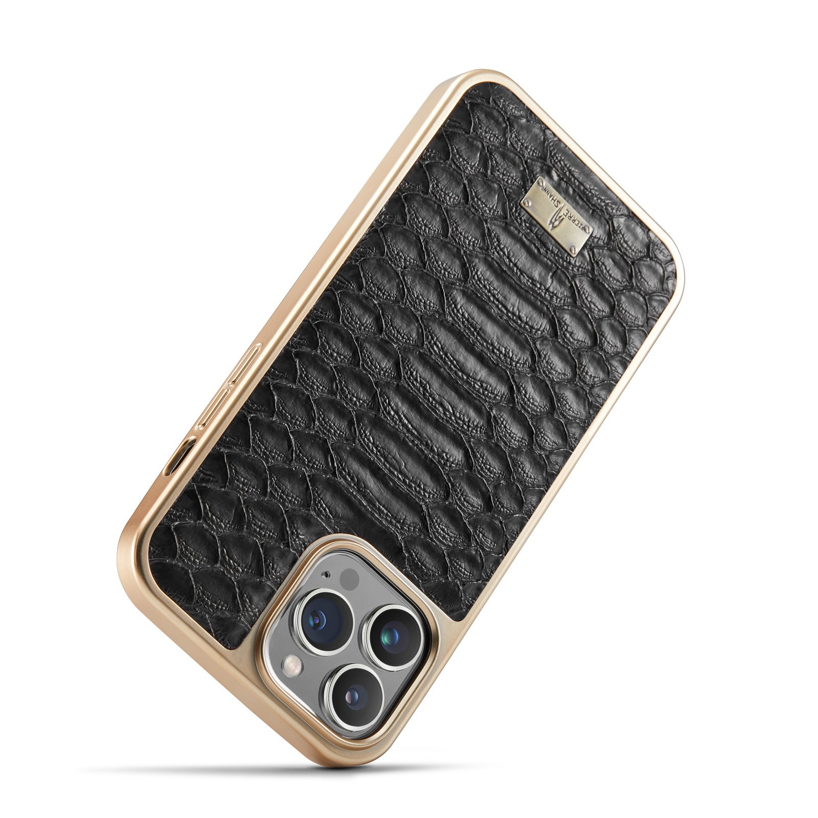 Luxury Leather Plating Shockproof Phone Case - Protective Snake Texture Durable Bumper Design for Enhanced Phone Protection