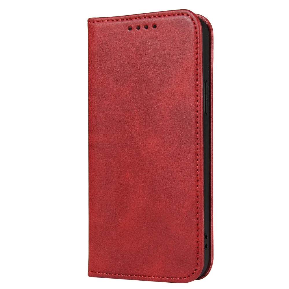 Luxury Magnetic Leather Flip Case – Premium Wallet Cover with Card Slots, Shockproof Protection, and Magnetic Closure for iPhone Models