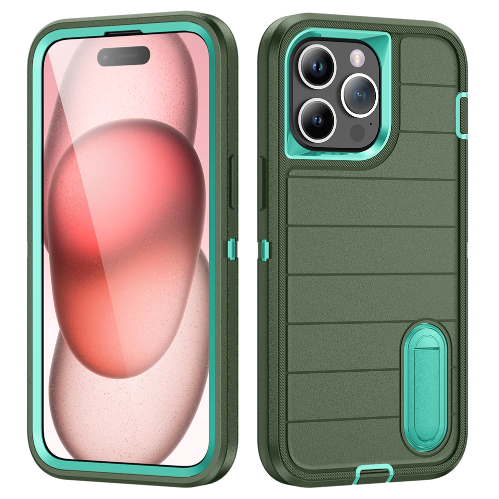 New 3-in-1 Hybrid Defender Case – Kickstand Full-Body Protection Cover for iPhone Models, Rugged and Durable Design