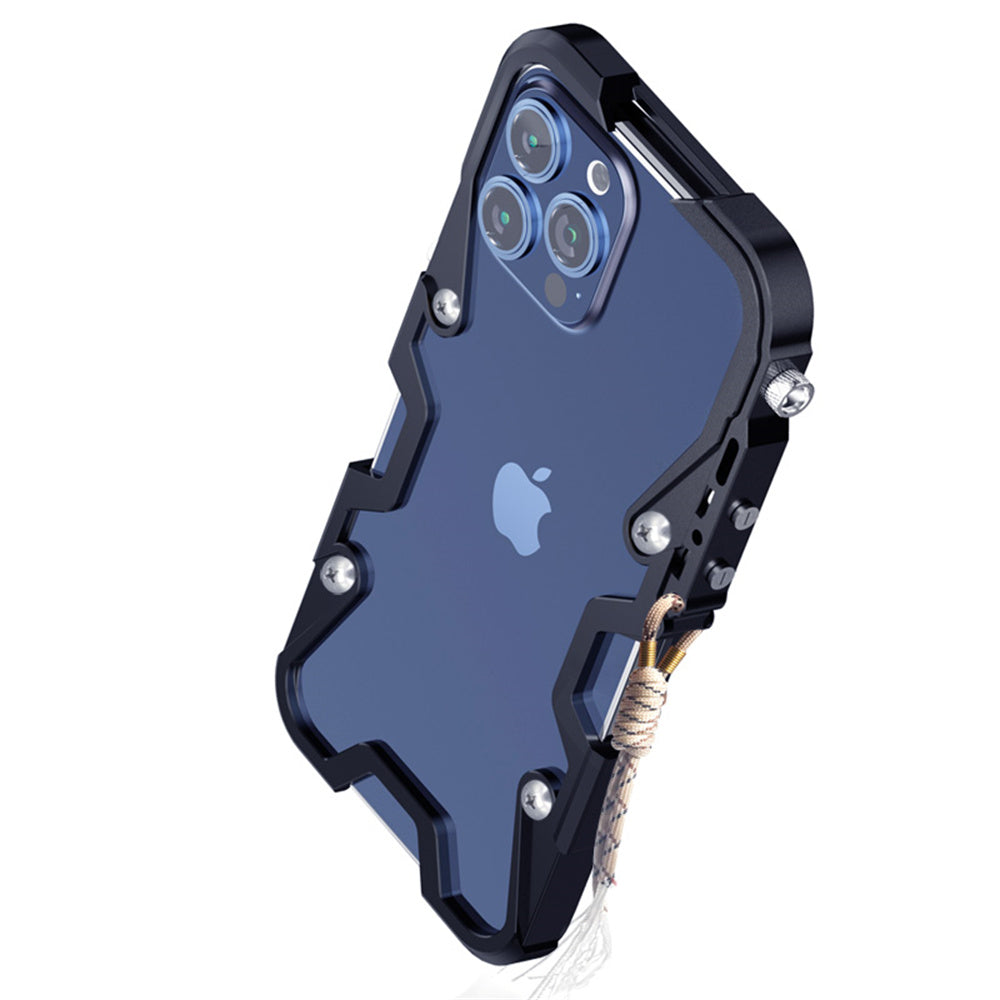 Rough Metal Armor Case – Aluminum Bumper Shockproof Protective Shell for iPhone Models, Durable and Stylish Frame Design