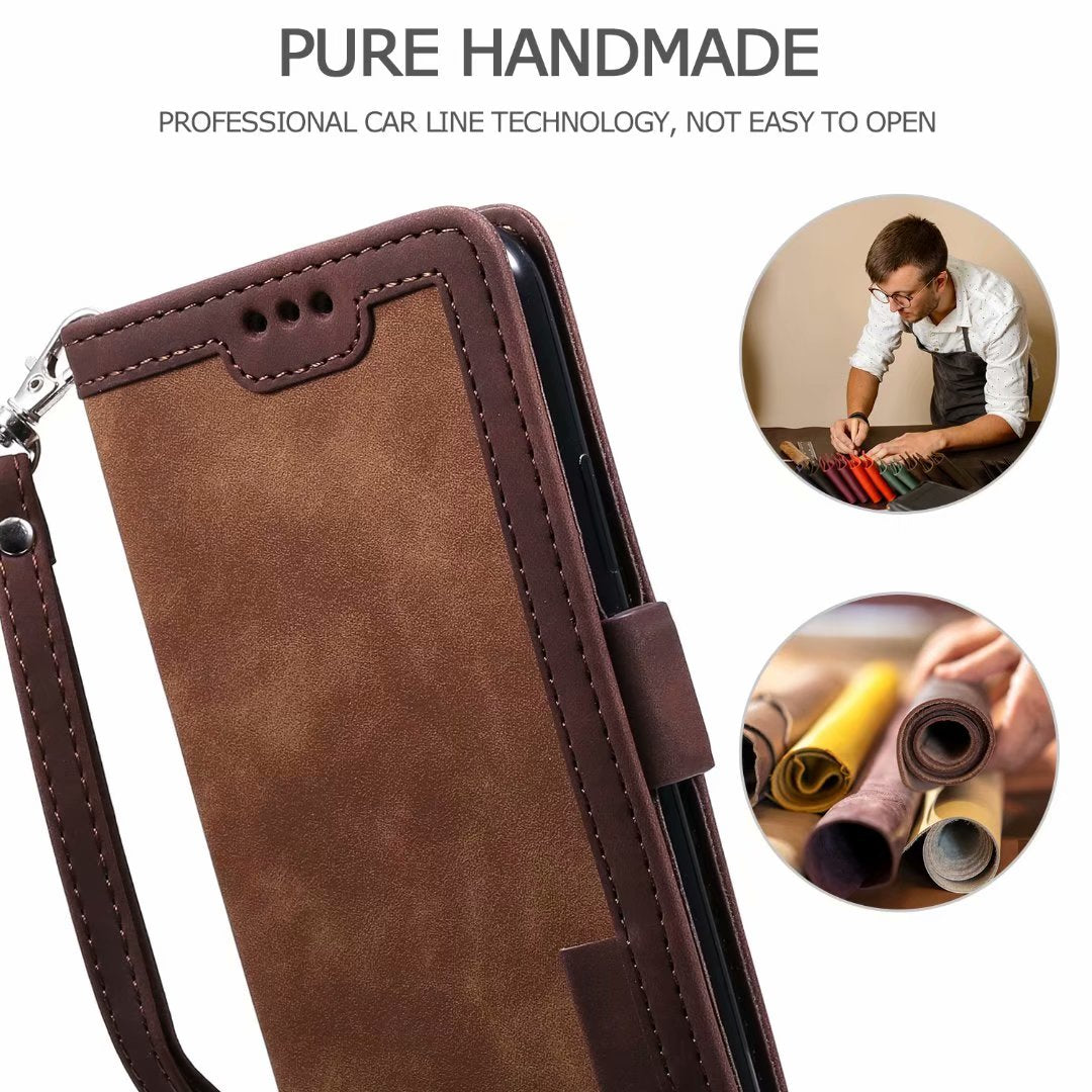 Luxury Leather Flip Case – Premium Wallet Cover, Magnetic Closure, Card Slots, Shockproof Protection, Elegant Design for iPhone