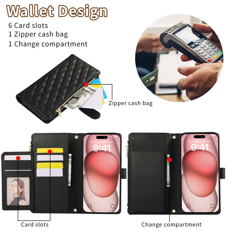 Luxury Leather Flip Phone Case – Premium Wallet, Bracket Protection,  Elegant Cover with Card Slots, Durable & Functional