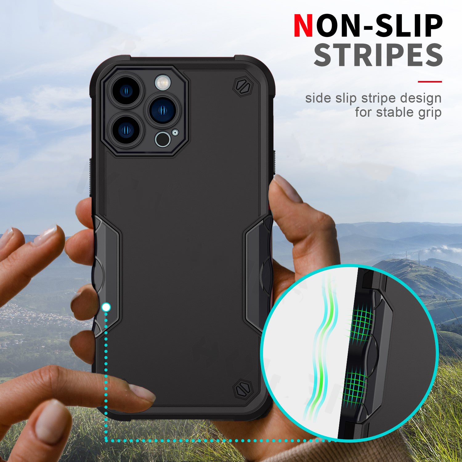 Shockproof Armor Case – Anti-Shock/Fall Protective Back Cover for iPhone Models, Durable and Rugged Design