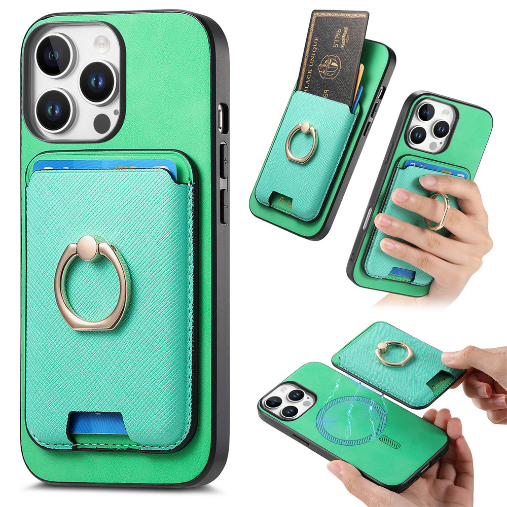 Luxury Detachable Magnetic Wallet Case – Card Holder, Ring Stand, and Shockproof Protection for Secure and Convenient Use