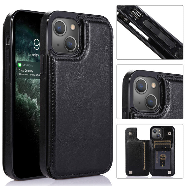 Luxury PU Leather Wallet iPhone Case – Kickstand, Card Holder Slots, Durable Shockproof Cover, Elegant Magnetic Closure for iPhone Models